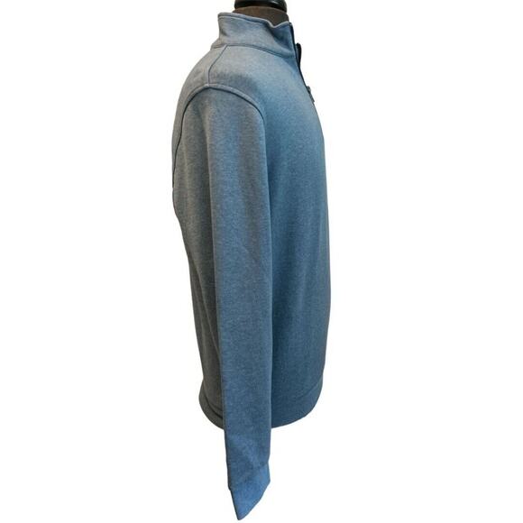 NWT Bugatchi Men's Small 1/4 Zip Pullover Slate Blue Mock Neck MSRP $139 - Picture 3 of 4